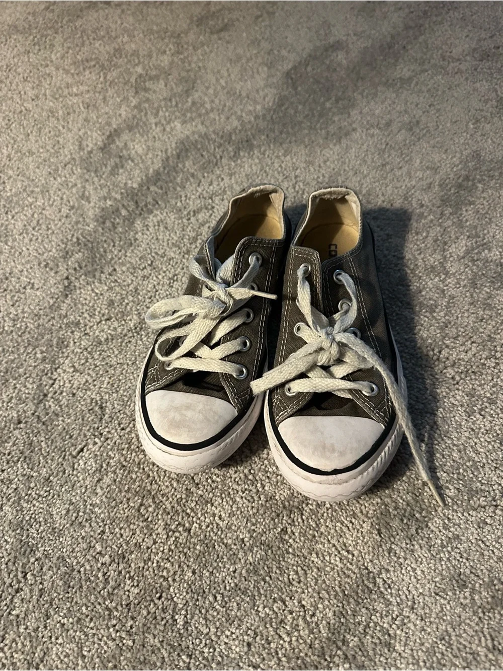 Kids sneaker lot - 2 converse low-tops and one brand new pair of vans